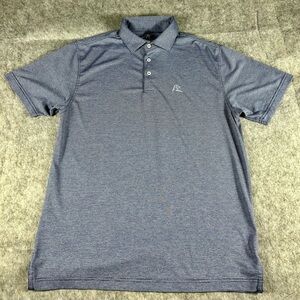 Rhoback Blue Striped Mens Golf Polo Size Medium